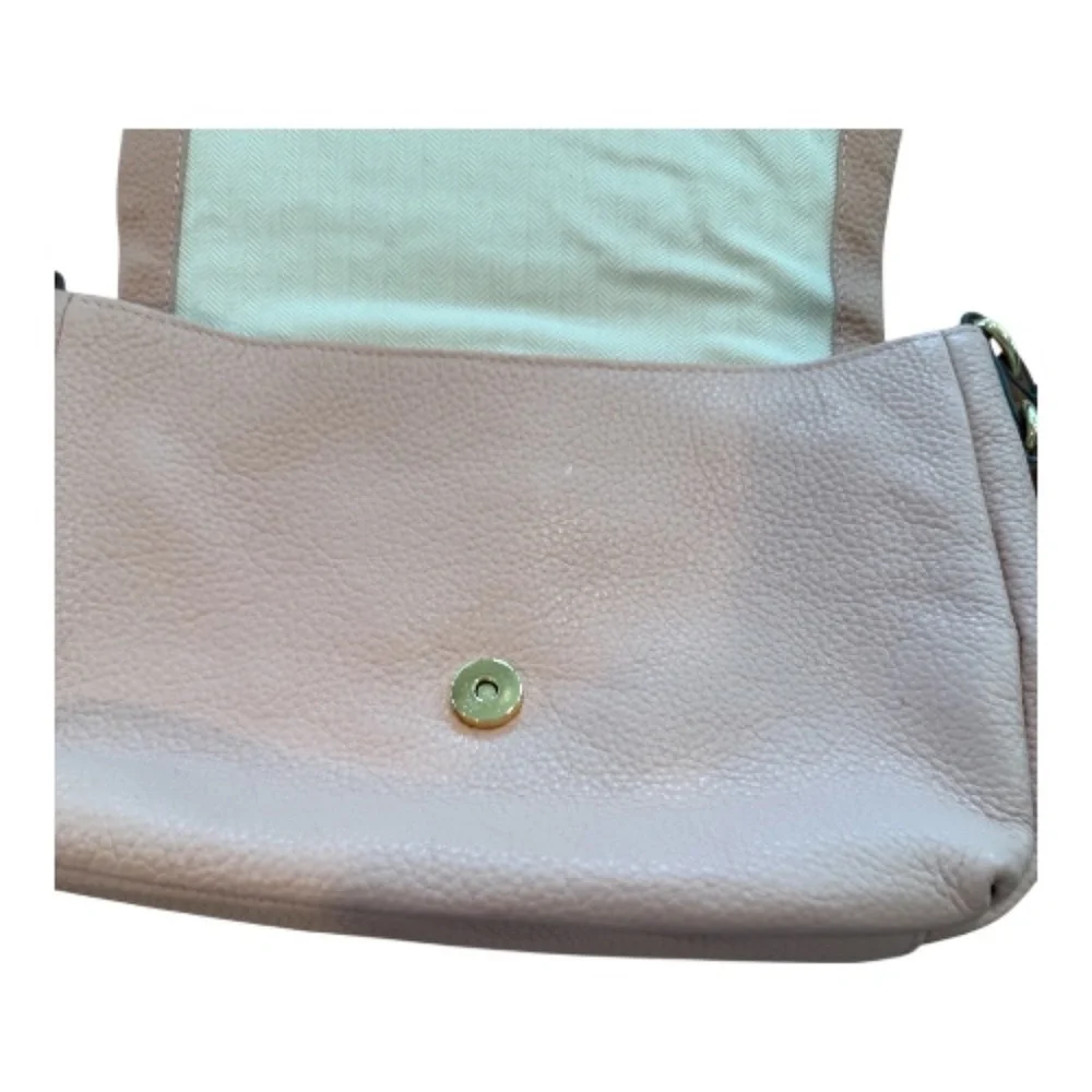 NWT AIMEE Preston Medium Leather Crossbody Bag | Rose Quartz